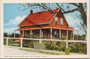 House Where Quintuplets Were Born Callander Canada Postcard PC222