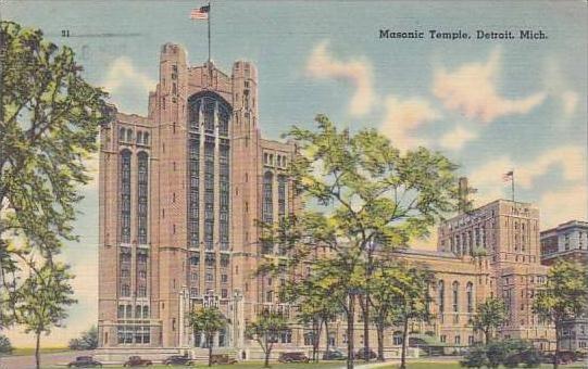 Michigan Detroit Masonic Temple 1942