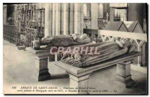 Postcard Abbey of Saint Denis Tombs of Robert & # 39Artois Count Palatine of ...
