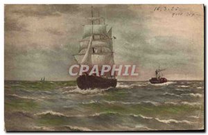 Postcard Old Boat Sailboat