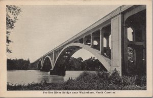 Postcard Pee Dee River Bridge Near Wadesboro North Carolina NC