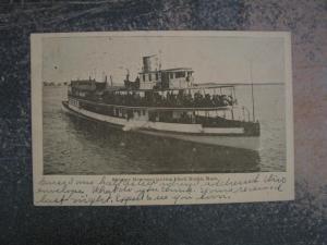 BLACK ROCKS MA MASS STEAMER MERRIMAC c1905 Postcard
