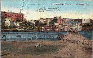 Argentina Rosario Vista Desde el Rio Vintage Postcard C113