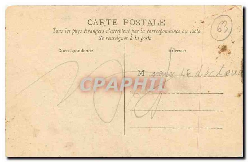 Old Postcard Thiers P D Old Castle and Abbey of Moutier