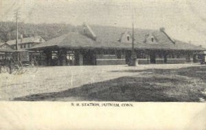 R.R. Station, Putnam, Connecticut CT, USA Railroad Train Depot Unused light t...