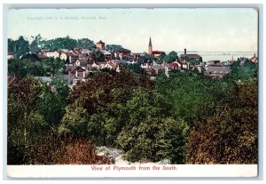 1911 View of Plymouth from the South Massachusetts MA Antique Postcard 