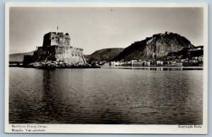 Nafplio Peloponnese Greece Postcard Nauplie General View c1930's RPPC Photo