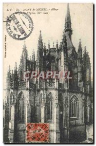 Old Postcard Mont St Michel Abbey