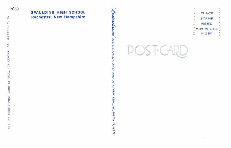 Postcard SCHOOL SCENE Rochester New Hampshire NH AT2887