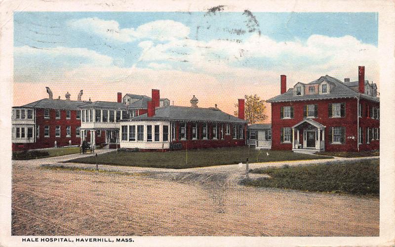 Hale Hospital, Haverhill, Massachusetts, Early Postcard, Used in 1917