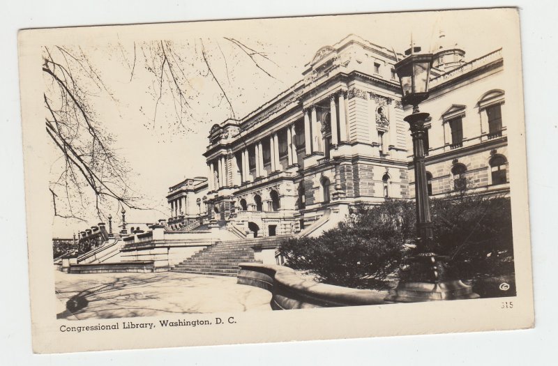P2014, 1945 RPPC congressional library washington D.C. old stamp