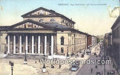 Kgl Hoftheater mit Maximilianstrabe Munchen Germany Unused 