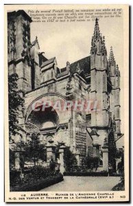 Old Postcard Auxerre Ruins Of L & # 39Ancienne Chapel Lady of Virtues and tra...