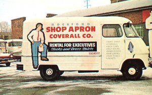 Rockford IL Shop Apron & Coverall Company Truck 2.25 x 3.5 Business Card