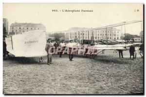 Old Postcard Jet Aviation L & # 39aeroplane Farmn