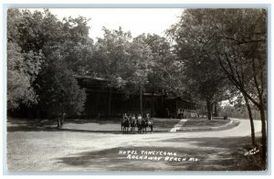 c1940's Hotel Taneycomo Horses Blake Rockaway Beach MO RPPC Photo Postcard