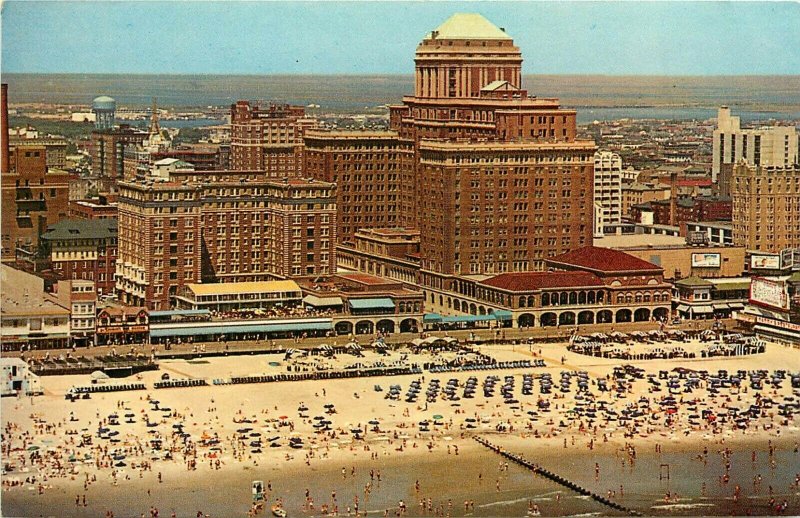 Chalfonte-Haddon Hall Atlantic City AC NJ New Jersey aerial view beach Postcard