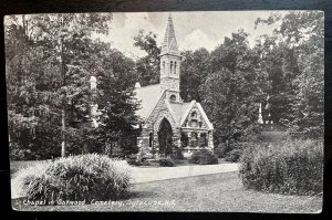 Vintage Postcard 1909 Chapel, Oakwood Cemetery, Syracuse, NY (REAL PHOTO)