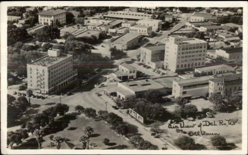 Del Rio TX Aerial View Real Photo Postcard