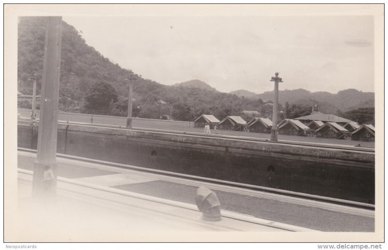 RP: View from a ship in Panama Canal , Panama , 1910s