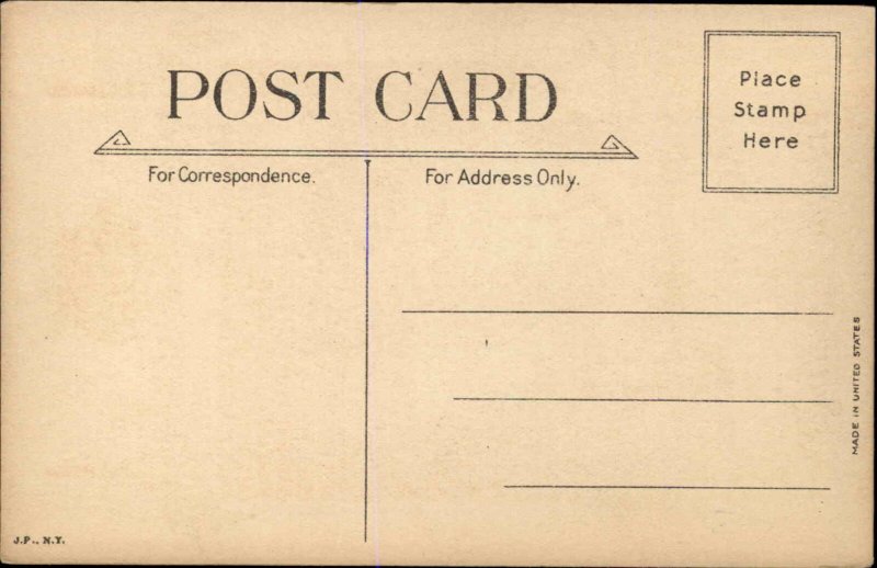 Christmas - Children Dance by the Fireplace c1915 Postcard