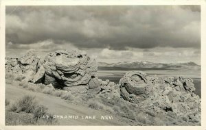 RPPC Postcard; Unusual (Tufa?) Rock Formations, Pyramid Lake NV Unposted
