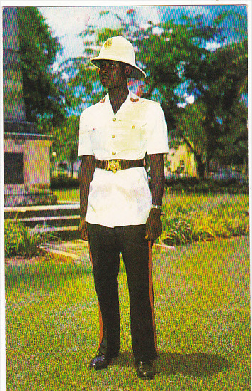 Bahamas Nassau Policeman Wearing White Helmet and Jacket | Latin ...