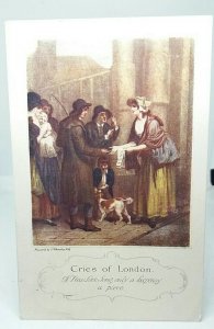 Cries of London A New Love Song Vintage Antique Art Painting Postcard 1906