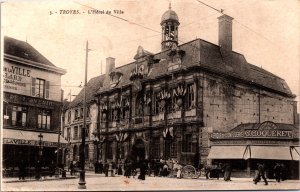 France Troyes L'Hotel de Ville Vintage Postcard 09.95