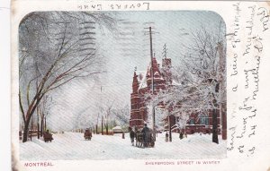 Sherbrooke Street In Winter, Montreal, Quebec, Canada, PU-1907