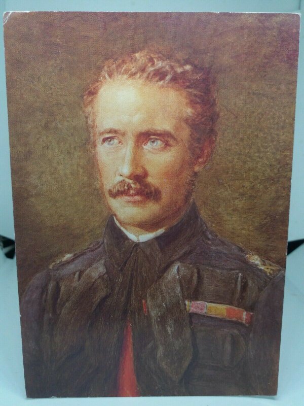 General Charles George Gordon Painting by Lady Abercromby Vtg Portrait Postcard
