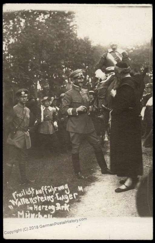 German Revolution 1919 Munich Freikorps Epp Wallensteins Lager RPPC 95442