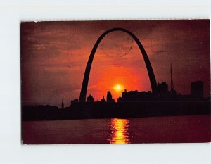 Postcard Gateway Arch Sunset, St. Louis, Missouri