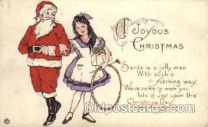 Santa Claus, Christmas  1918 light corner wear, postal used 1918