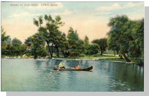 Beautiful Lynn, Mass/MA Postcard, Scene at Flax Pond