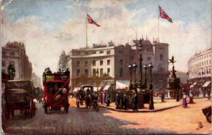 London, Piccadilly Circus Tucks 7219 Vintage Postcard A26