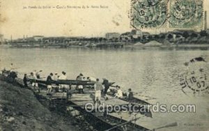 Bords De Seine Rowing Team 1907 light wear postal used 1907 on front and back