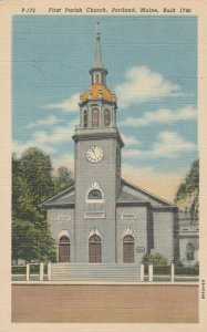 Portland, Maine, First Parish Church, Built 1740