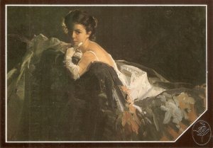 Señorita Angeles Cereceda, by J. Lladó Fine painting, modern Spanish postcard