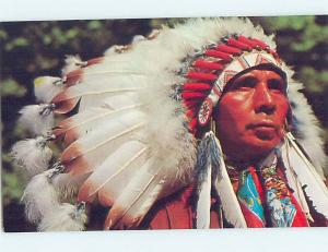 Unused Pre-1980 NATIVE INDIAN CHIEF hn0605