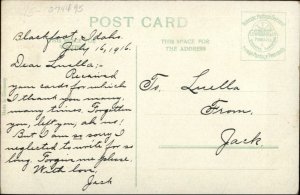 Native Indian Crow Chiefs Blackfoot Idaho Message Postcard c1910 