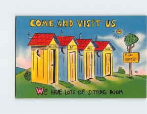 Postcard Come And Visit Us, We Have Lots Of Sitting Room with Comic Art Print