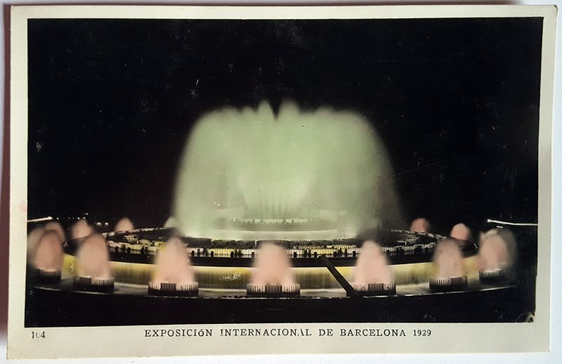 4 VINTAGE POSTCARDS BARCELONA UNIVERSAL EXPOSITION OF 1929. NUMBEREDS. UNUSED!!!