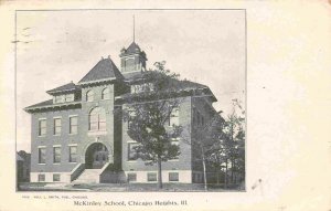 McKinley School Chicago Heights Illinois 1910c postcard
