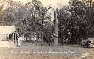 Finest Business At Site The Pensacola Dam, Real Photo - Grand River Dam, Okla...