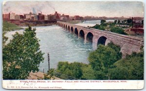 M-76529 Stone Arch Bridge St Anthony Falls & Milling District Minneapolis MN