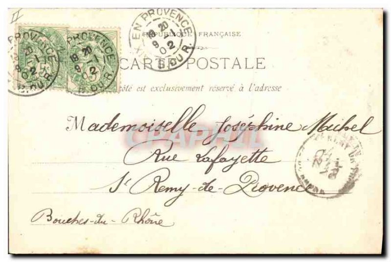 Postcard Old Roquefavour From Gare in Pont