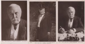 Campbell Bannerman Old Prime Minster 3x Rotary Real Photo Postcard s