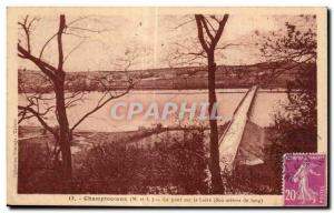 Old Postcard Champtoceaux (M and L) The bridge over the Loire (800 meters long)