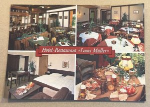 UNUSED POSTCARD  -  HOTEL - RESTAURANT, LOUIS MULLER, BITBURG, GERMANY